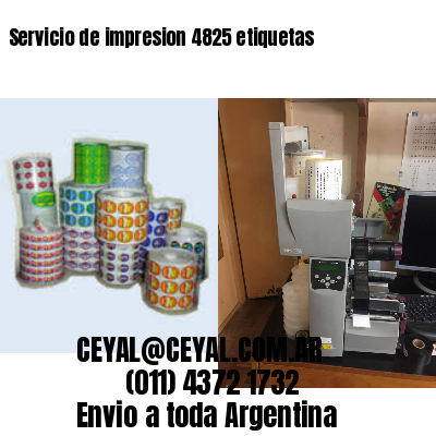 Servicio de impresion 4825 etiquetas