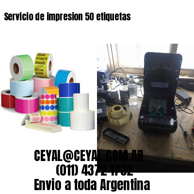 Servicio de impresion 50 etiquetas