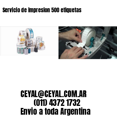 Servicio de impresion 500 etiquetas