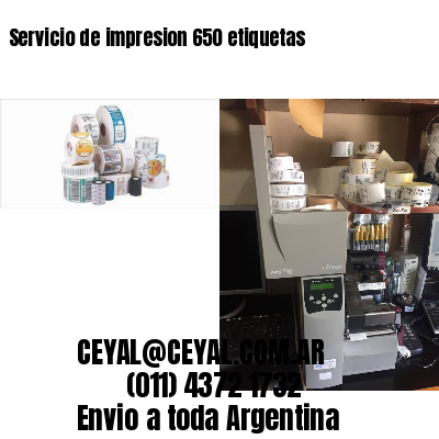 Servicio de impresion 650 etiquetas