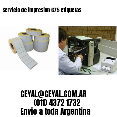 Servicio de impresion 675 etiquetas