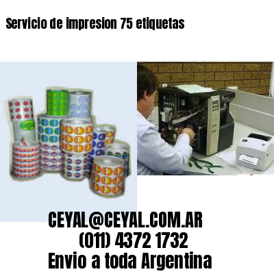 Servicio de impresion 75 etiquetas