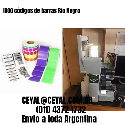 1000 códigos de barras Rio Negro