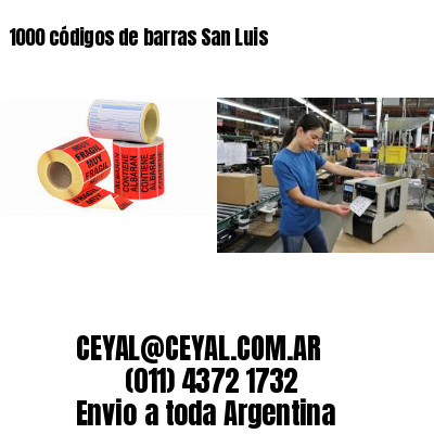 1000 códigos de barras San Luis