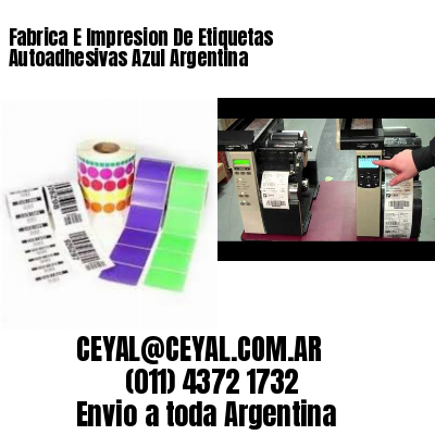 Fabrica E Impresion De Etiquetas Autoadhesivas Azul Argentina