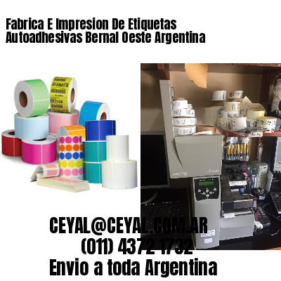 Fabrica E Impresion De Etiquetas Autoadhesivas Bernal Oeste Argentina
