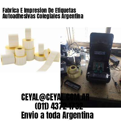 Fabrica E Impresion De Etiquetas Autoadhesivas Colegiales Argentina