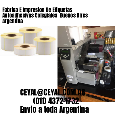 Fabrica E Impresion De Etiquetas Autoadhesivas Colegiales  Buenos Aires Argentina