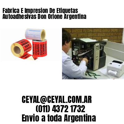 Fabrica E Impresion De Etiquetas Autoadhesivas Don Orione Argentina
