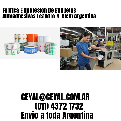 Fabrica E Impresion De Etiquetas Autoadhesivas Leandro N. Alem Argentina
