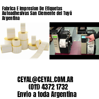Fabrica E Impresion De Etiquetas Autoadhesivas San Clemente del Tuyú Argentina