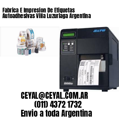 Fabrica E Impresion De Etiquetas Autoadhesivas Villa Luzuriaga Argentina