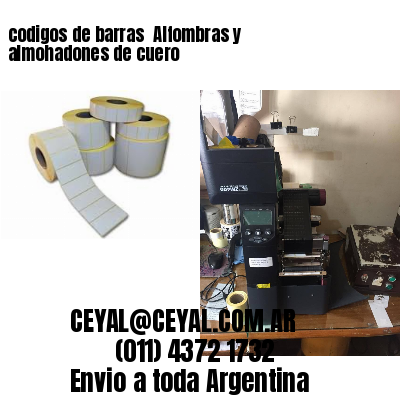 codigos de barras 	Alfombras y almohadones de cuero