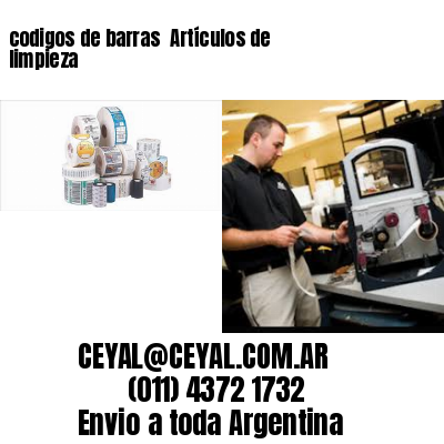 codigos de barras 	Artículos de limpieza
