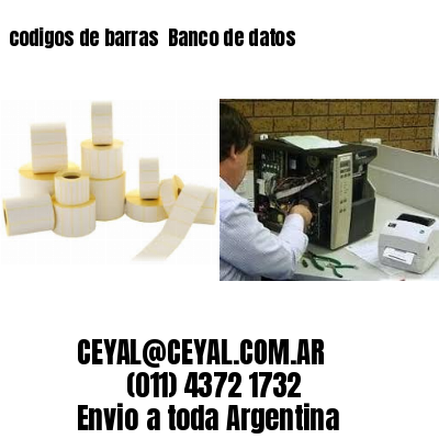 codigos de barras 	Banco de datos
