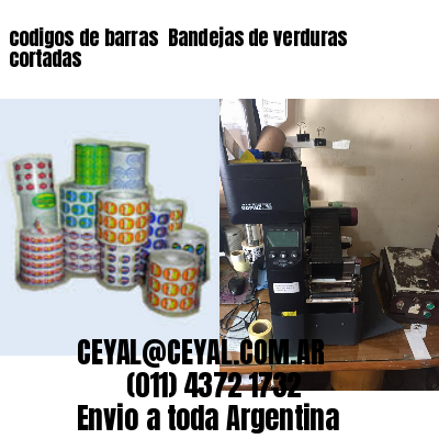 codigos de barras 	Bandejas de verduras cortadas