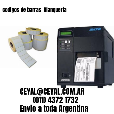 codigos de barras 	Blanquería
