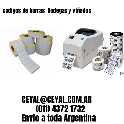 codigos de barras 	Bodegas y viñedos