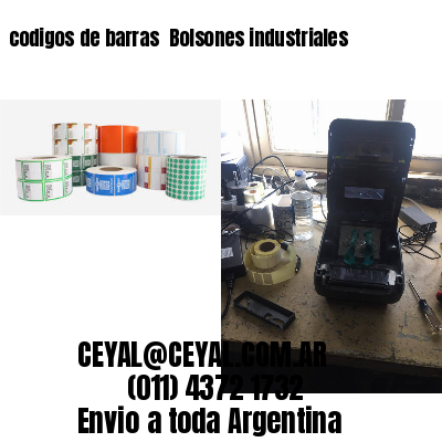codigos de barras 	Bolsones industriales