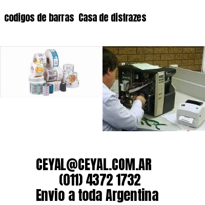 codigos de barras 	Casa de disfrazes