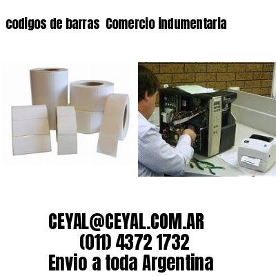 codigos de barras 	Comercio indumentaria