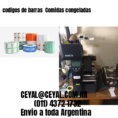codigos de barras 	Comidas congeladas