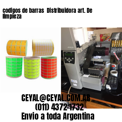 codigos de barras 	Distribuidora art. De limpieza