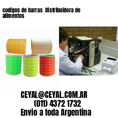 codigos de barras 	Distribuidora de alimentos