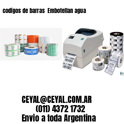 codigos de barras 	Embotellan agua