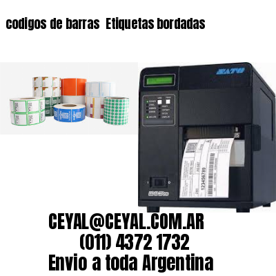 codigos de barras 	Etiquetas bordadas
