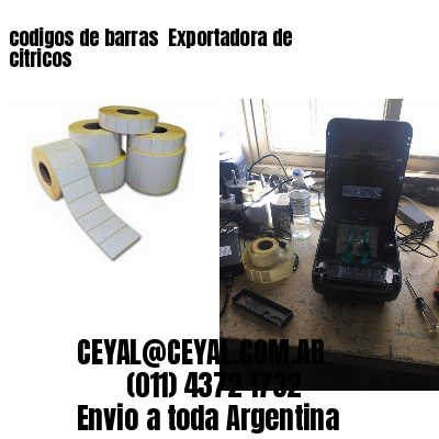 codigos de barras 	Exportadora de citricos