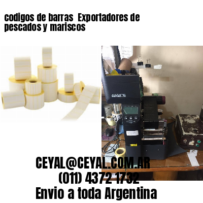 codigos de barras 	Exportadores de pescados y mariscos