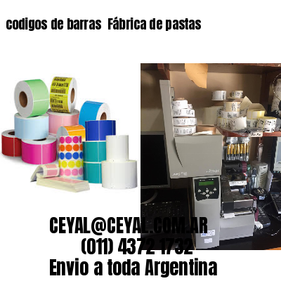 codigos de barras 	Fábrica de pastas