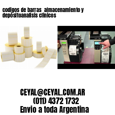 codigos de barras 	almacenamiento y depósitoanalisis clinicos