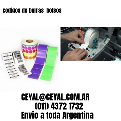codigos de barras 	bolsos