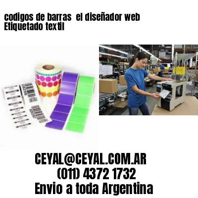 codigos de barras 	el diseñador web Etiquetado textil