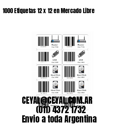 1000 Etiquetas 12 x 12 en Mercado Libre