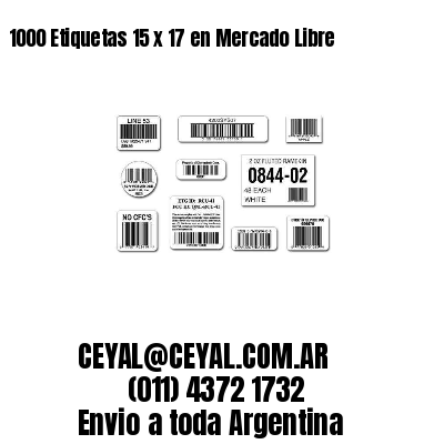 1000 Etiquetas 15 x 17 en Mercado Libre
