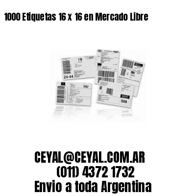 1000 Etiquetas 16 x 16 en Mercado Libre