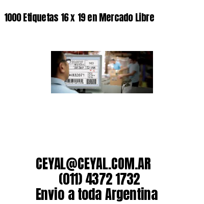 1000 Etiquetas 16 x 19 en Mercado Libre