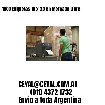 1000 Etiquetas 16 x 20 en Mercado Libre