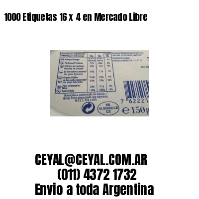 1000 Etiquetas 16 x 4 en Mercado Libre