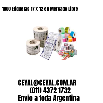 1000 Etiquetas 17 x 12 en Mercado Libre