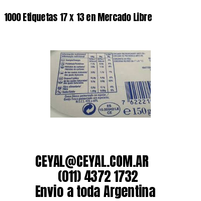 1000 Etiquetas 17 x 13 en Mercado Libre