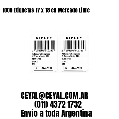 1000 Etiquetas 17 x 18 en Mercado Libre