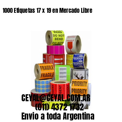 1000 Etiquetas 17 x 19 en Mercado Libre