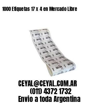 1000 Etiquetas 17 x 4 en Mercado Libre