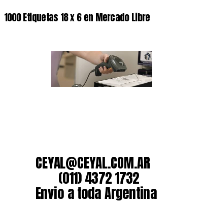 1000 Etiquetas 18 x 6 en Mercado Libre