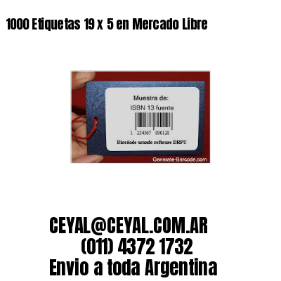 1000 Etiquetas 19 x 5 en Mercado Libre