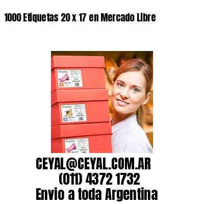 1000 Etiquetas 20 x 17 en Mercado Libre